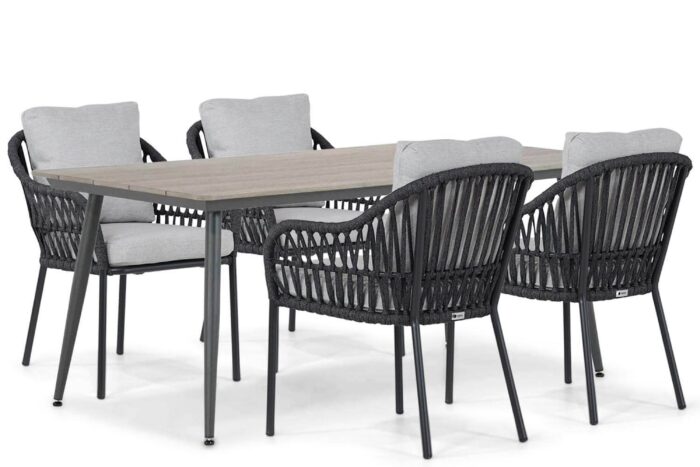 Coco Puerto/Matale 180 cm dining tuinset 5-delig – Grijs-antraciet
