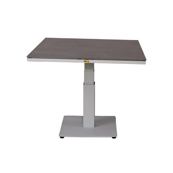 Oosterik home Pine Valley verstelbare lounge tafel mist grey 90 x 90 cm – grijs