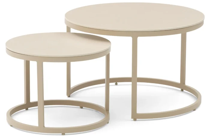 Coco Santander lounge tafelset 2-delig - Taupe-naturel-bruin