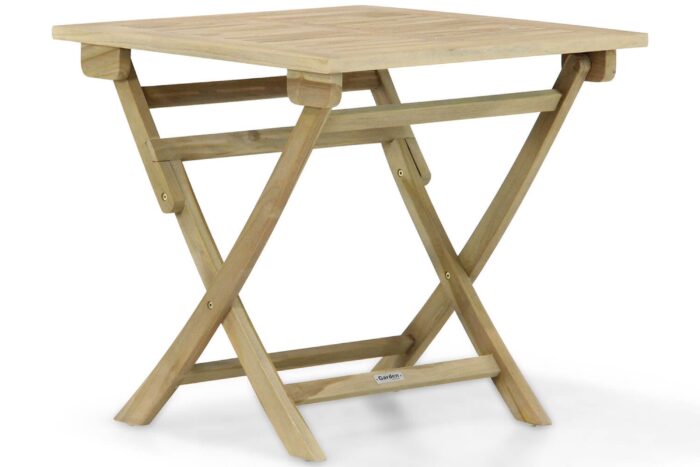 Garden Collections Derby inklapbare tuintafel 80 x 80 cm – Old teak greywash