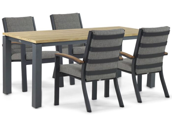 Osmen Midura/Riviera 180 cm dining tuinset 5-delig – Grijs-antraciet