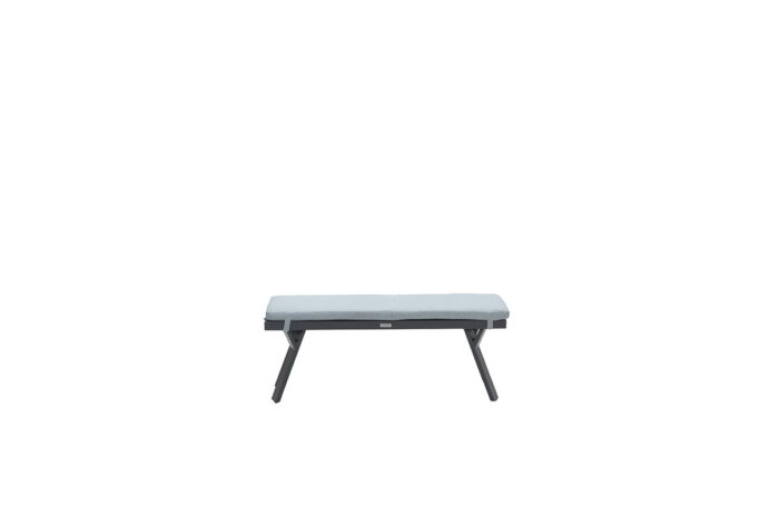 Garden impressions Sergio bank 110x40xH45 carbon black/mint grey – zwart