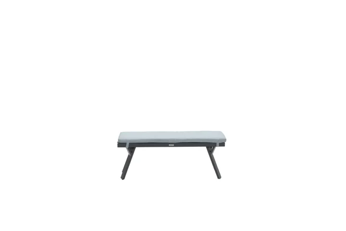 Garden impressions Sergio bank 110x40xH45 carbon black/mint grey - zwart