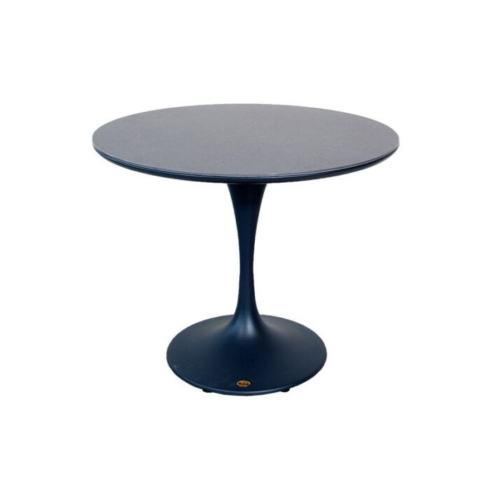 Oosterik home Bridgeport dining tafel midnight grey dia. 90 cm – grijs