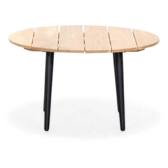 BUITEN living Palermo bijzettafel | aluminium + teakhout | 75cm – Natural Teak