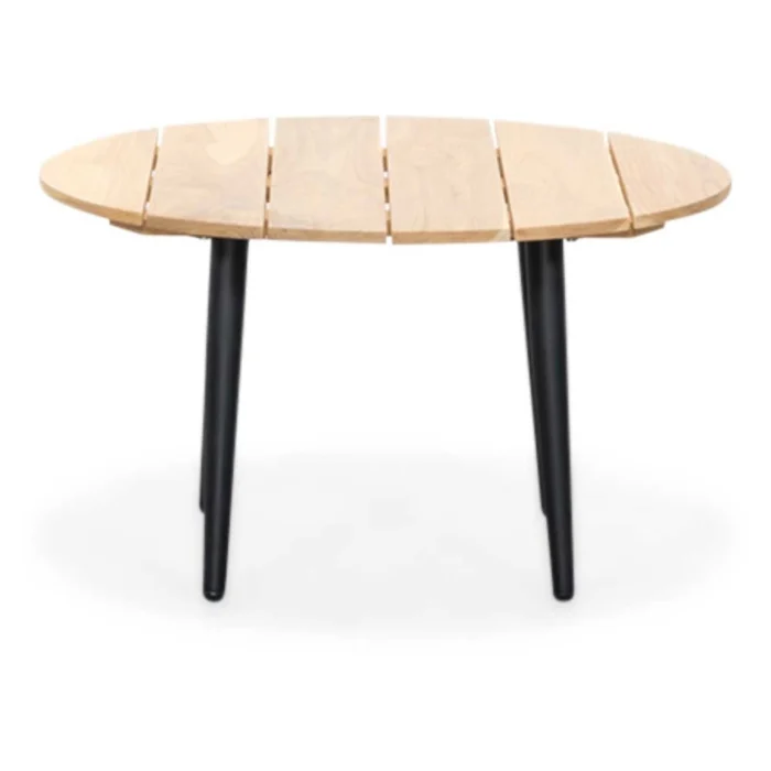 BUITEN living Palermo bijzettafel | aluminium + teakhout | 75cm - Natural Teak