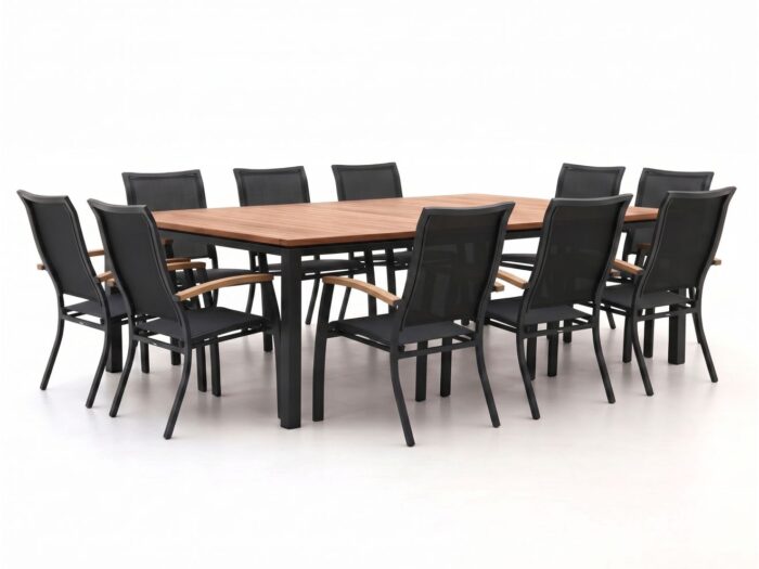 Bellagio tuinmeubelen + 10% kassakorting | Bellagio Lugo/Linosa 240x160cm dining tuinset 11-delig stapelbaar