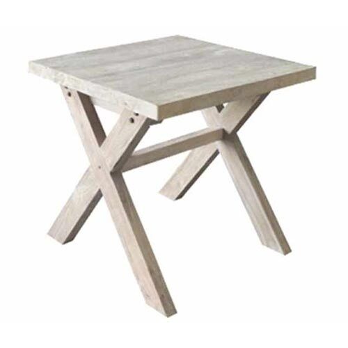 Van der leeden Tuintafel Cross teak 80×80 tuinmeubel – bruin