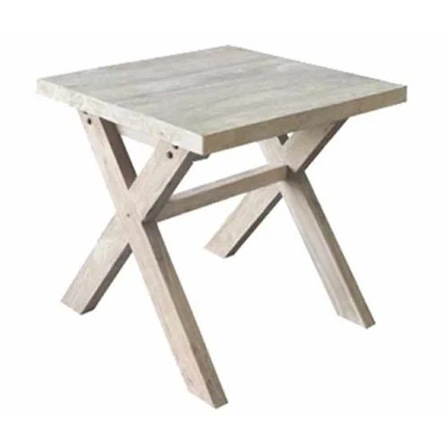 Van der leeden Tuintafel Cross teak 80x80 tuinmeubel - bruin