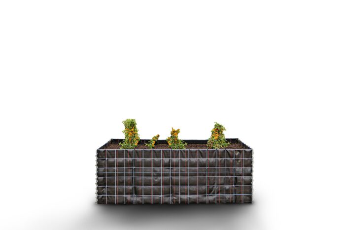 Gabiona Deutschland Rechthoekig verhoogd bed zonder stenen Lengte: 170 cm Hoogte: 60 cm Diepte: 60 cm Maaswijdte: 10 x 10 cm