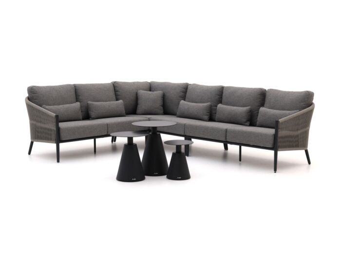 Bellagio tuinmeubelen Bellagio Mineo/Tusa hoek loungeset 7-delig links Laagste prijsgarantie! – Zwart