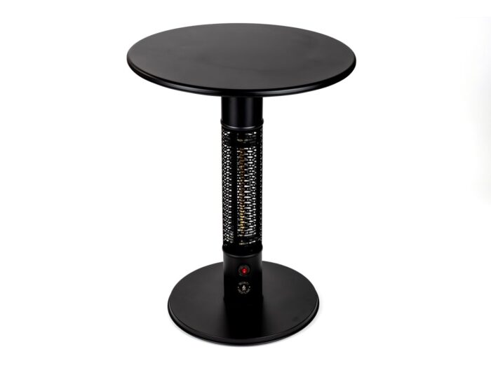 Monti HeatLine + 15% kassakorting | Pulse tafel met terrasverwarmer 1500W ø60cm (h: 75cm) – Zwart