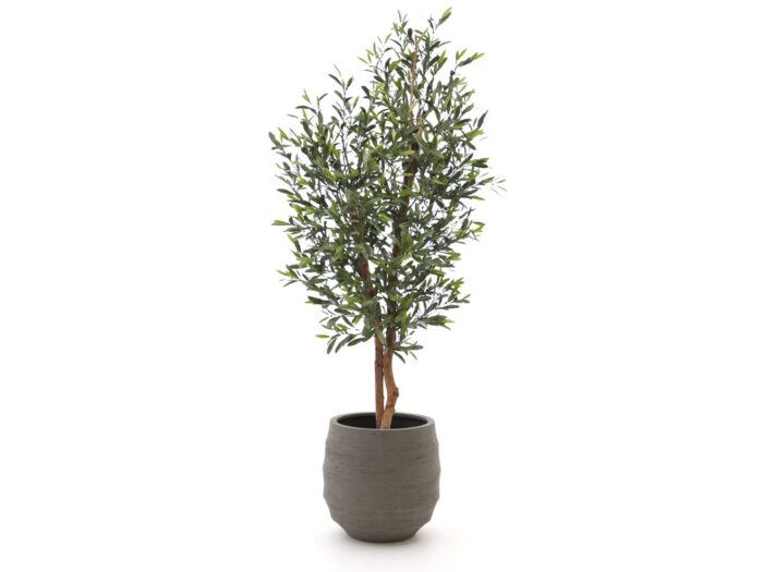 Designplants/Luca Lifestyle Olijf kunstboom (h:150cm) met Bordo Balloon bloempot Laagste prijsgarantie! – Groen