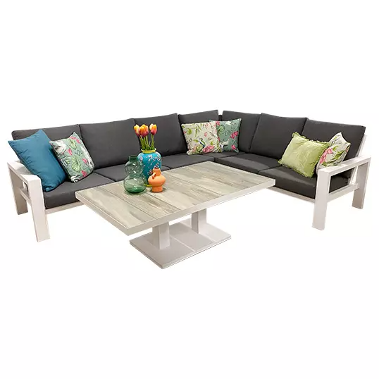 Buitengewoon de boet Benton Lounge diningset Wit