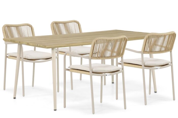 Coco Penya/Montana 180 cm dining tuinset 5-delig – Taupe-naturel-bruin
