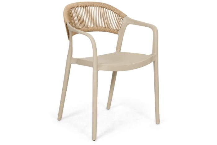 Domani Furniture Toscano dining tuinstoel stapelbaar loft – Zand/Beige