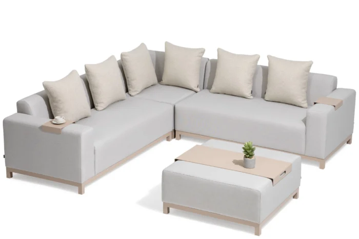 De Laan Projects Laan Soleil hoek loungeset 4-delig - Grijs-antraciet