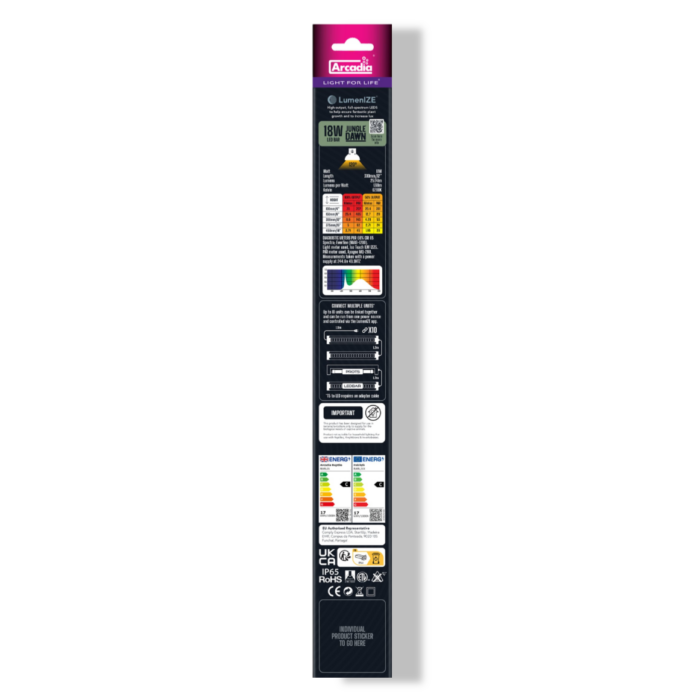 Aquadistri Lumenize jungle dawn led bar 290mm 18 watt Arcadia – zwart