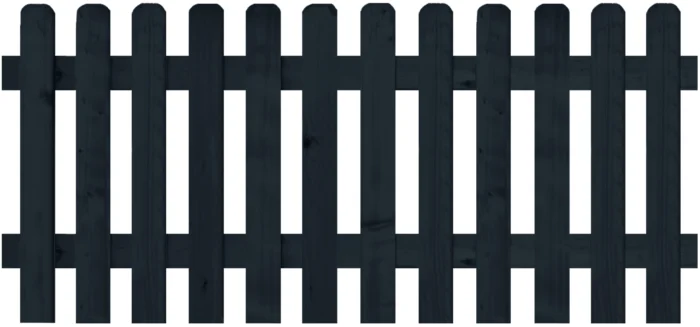 Houten tuinhek grenen hekwerk 80x180cm (zwart)
