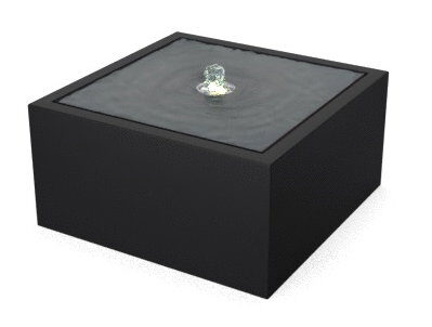 Geroba Taula Aluminiuim Watertafel 600 x 600 x 400 mm – zwart