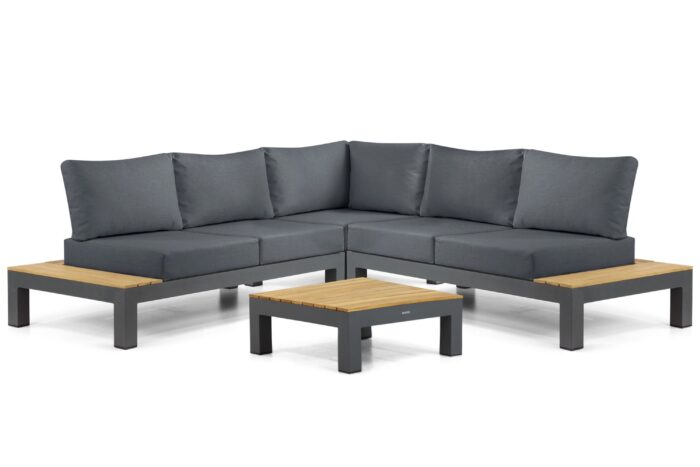 Lifestyle Garden Furniture Vittoria hoek loungeset 4-delig – Grijs-antraciet