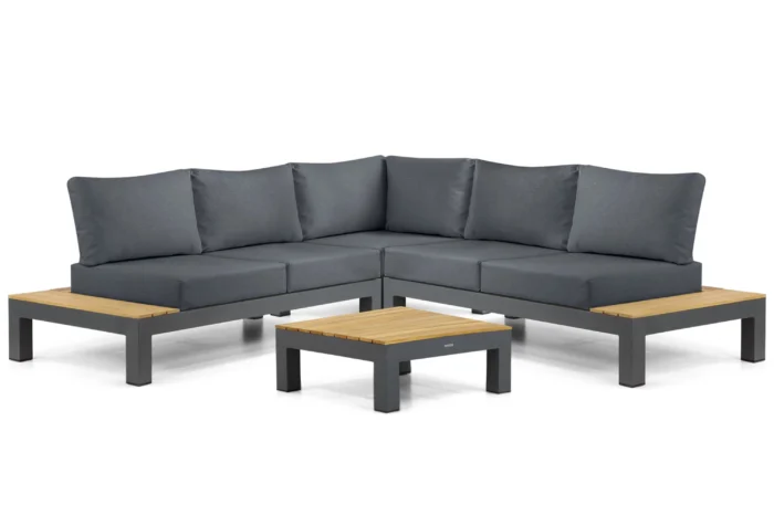 Lifestyle Garden Furniture Vittoria hoek loungeset 4-delig - Grijs-antraciet