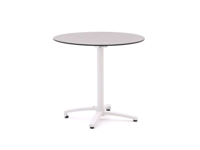 Bellagio tuinmeubelen Bellagio Canzo klaptafel ø 80cm (h:73cm) Laagste prijsgarantie! – Wit