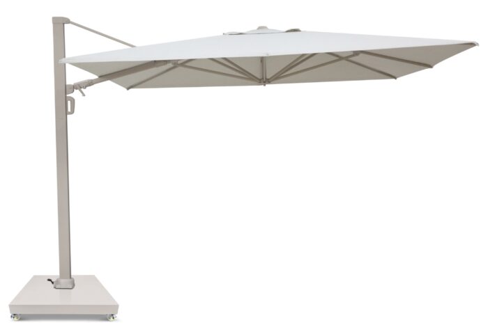 Camello Luna zweefparasol 3×3.5m S2 Excellent (excl. voet) – Taupe-naturel-bruin