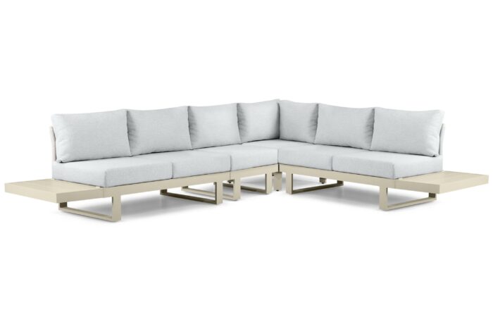 Lifestyle Garden Furniture Lorenzo hoek loungeset 6-delig – Taupe-naturel-bruin