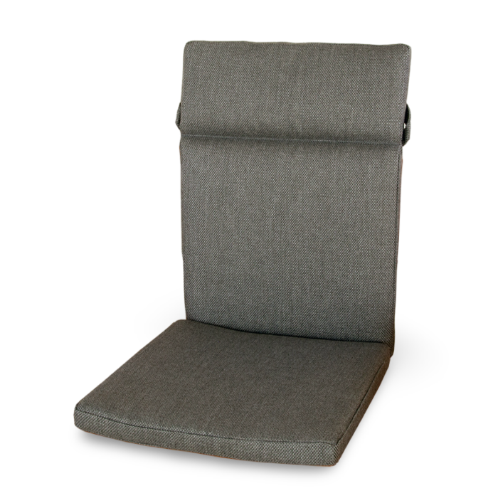 Oosterik home Hoge rug kussen W2350-008 – grijs