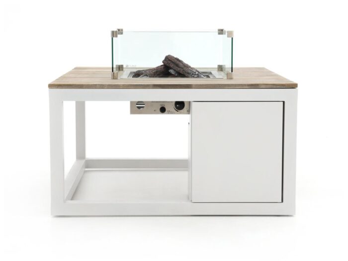 Cosiraw lounge vuurtafel 100x100x55cm – Wit