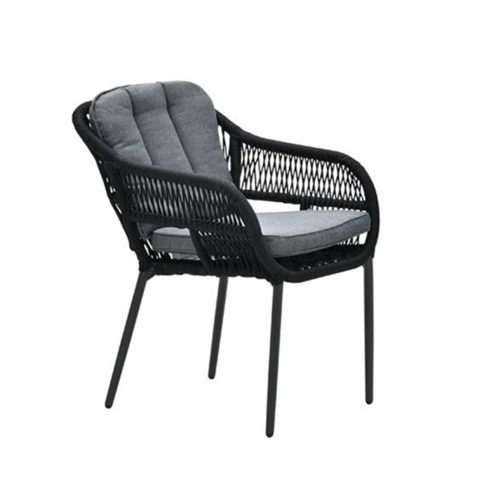 Garden impressions Pescara Dining Tuinstoel Carbon Black/Mystic Grey – grijs