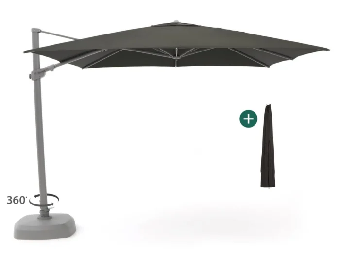 Shadowline Austin zweefparasol 300x300cm - Zwart