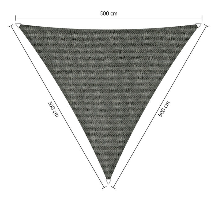 Shadow comfort Driehoek schaduwdoek 5,00×5,00×5,00 m Mystic sand grey – beige