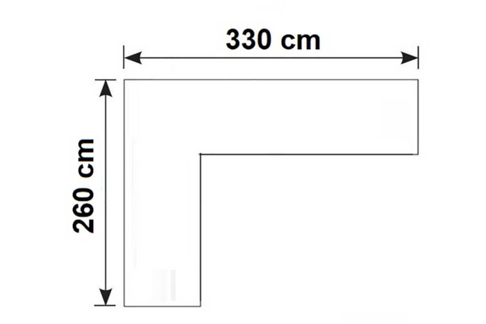 Garden Collections Loungesethoes voor loungeset L-vorm Links 330 cm x 260 cm – Grijs-antraciet