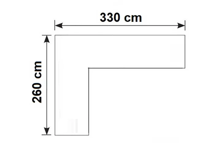 Garden Collections Loungesethoes voor loungeset L-vorm Links 330 cm x 260 cm - Grijs-antraciet