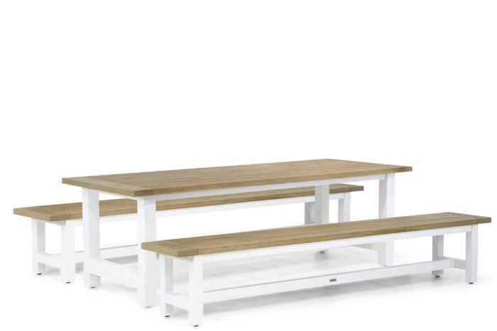 Lifestyle Garden Furniture Los Angeles/Los Angeles 200 cm picknickset 3-delig – Old teak greywash
