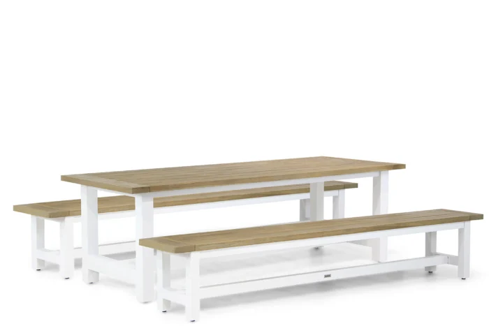 Lifestyle Garden Furniture Los Angeles/Los Angeles 200 cm picknickset 3-delig - Old teak greywash