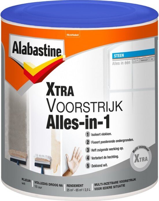 Alabastine Voorstrijk Extra All In 1 Wit 1L