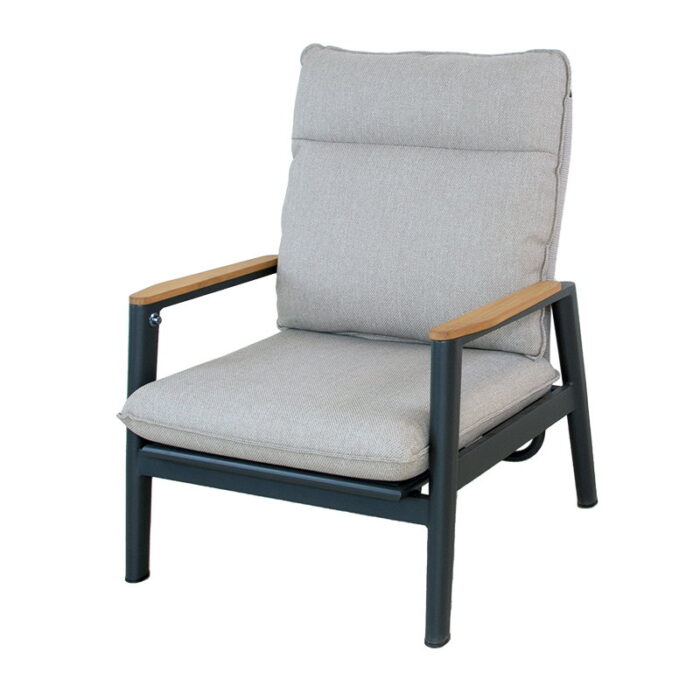 Oosterik home Merino lounge stoel midnight grey sunny creme – beige;grijs