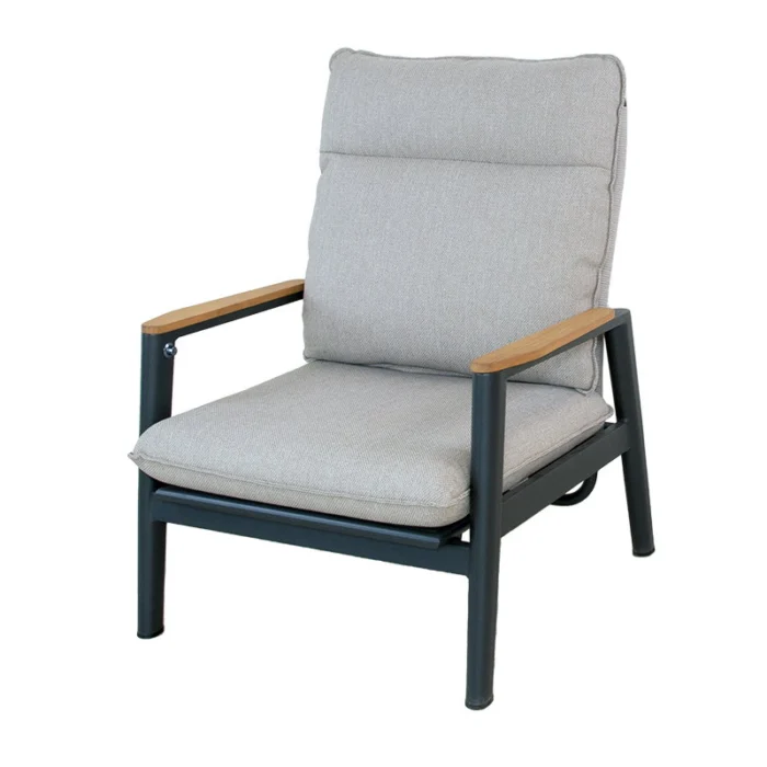 Oosterik home Merino lounge stoel midnight grey sunny creme - beige;grijs
