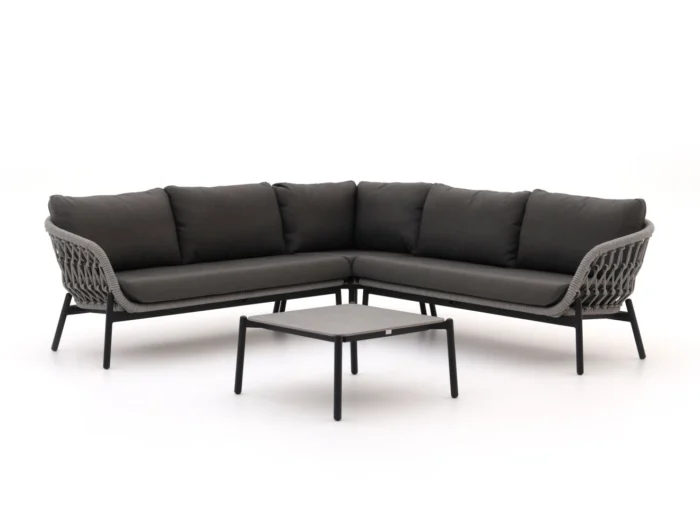 Bellagio tuinmeubelen Cupello hoek loungeset 4-delig - Grijs