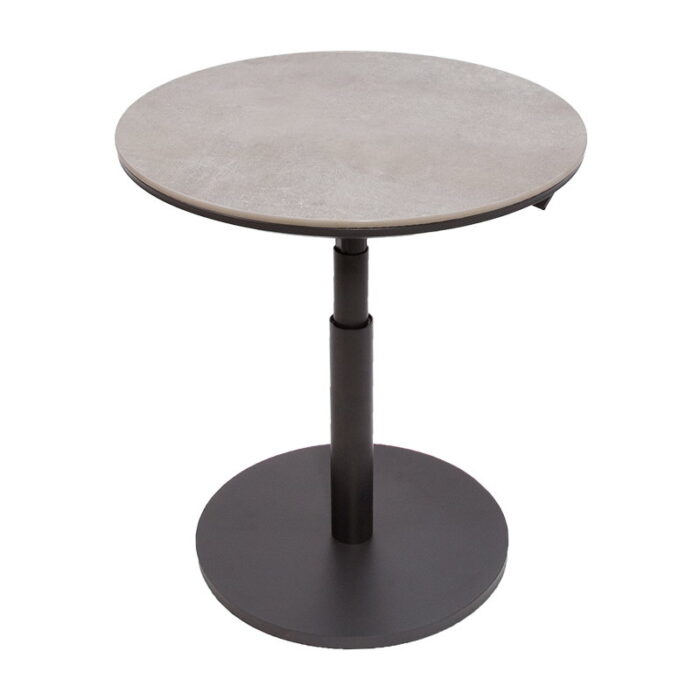 Oosterik home Padroni verstelbare bijzettafel midnight grey keramiek dia. 59 cm