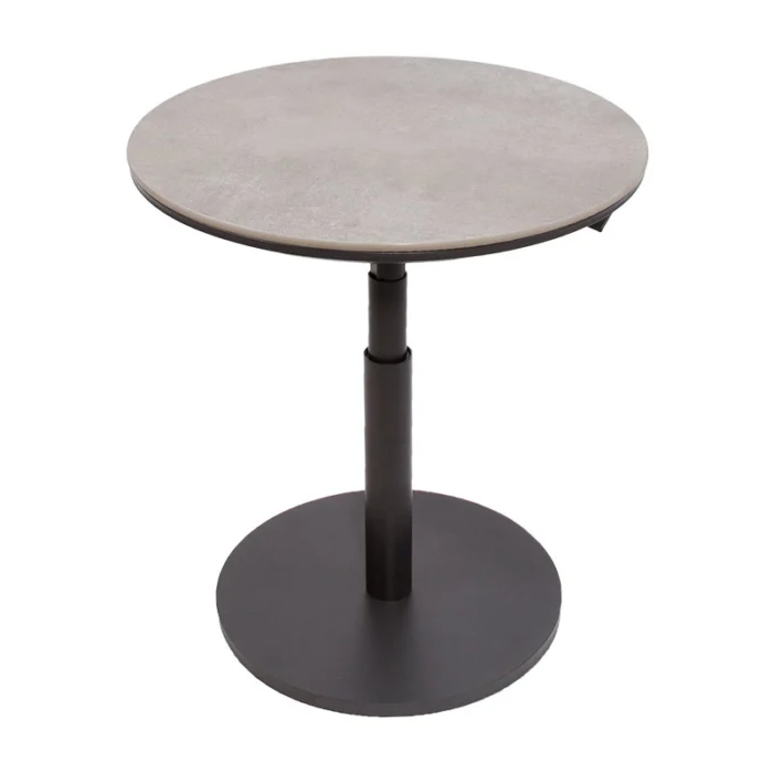 Oosterik home Padroni verstelbare bijzettafel midnight grey keramiek dia. 59 cm