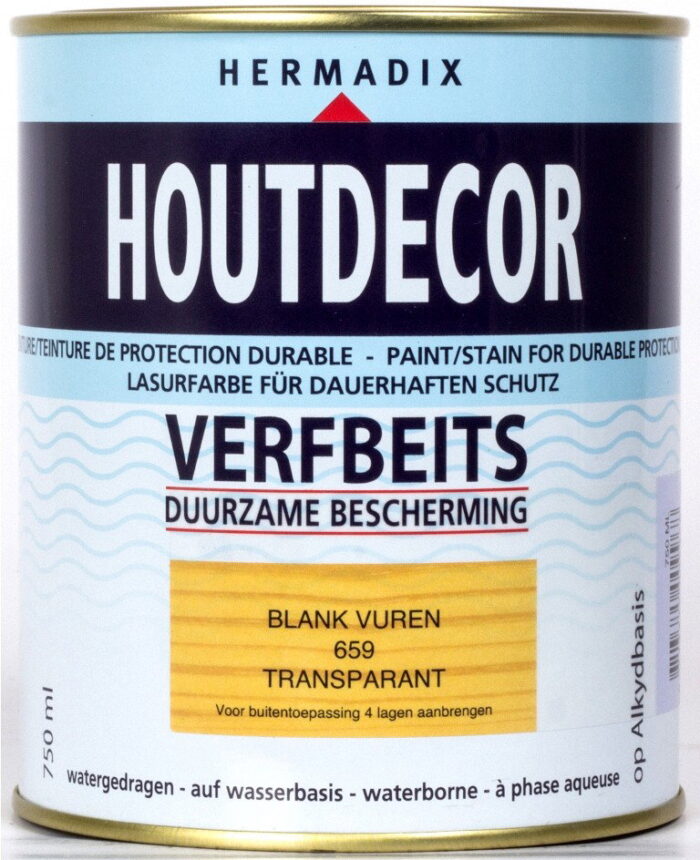 Hermadix Houtdecor 659 blank vuren 750 ml – hout