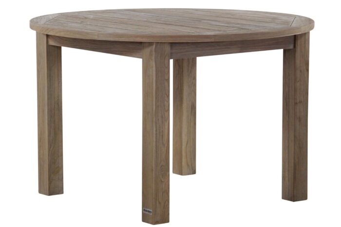 Garden Collections Brighton dining tuintafel rond 120 cm – Old teak greywash