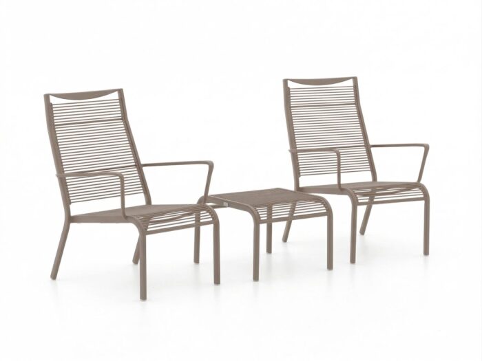 Apple Bee Hawaii lounge balkonset 3-delig stapelbaar Laagste prijsgarantie! – Taupe