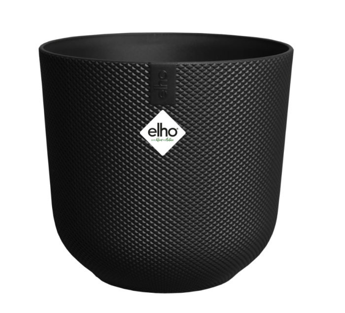 Elho Jazz rond mini 11 cm living black bloempot – zwart