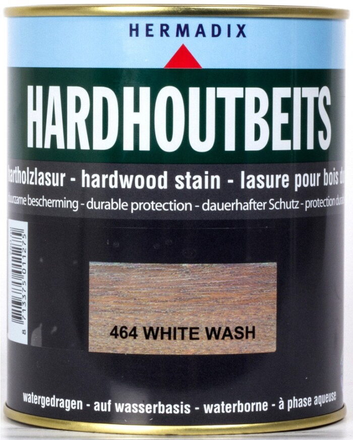 Hermadix Hardhoutbeits 464 white wash 750 ml – wit