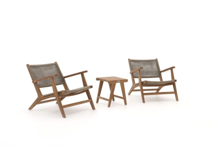 Bellagio tuinmeubelen Elcito lounge balkonset 3-delig – Bruin